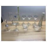 ASSORTED GLASSWARE COLLECTION, INCL STEMMED
