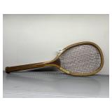 PIM VTG WOOD TENNIS RACKET, PATENT DATED 1900 &