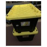 HDX 27 GALLON TOTES LIKE NEW CONDITON
