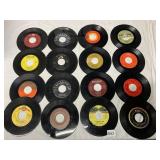 ASSORTED VTG VINYL 45 RPM RECORDS, FEATURING