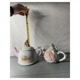 AVON TEAPOT, PINK ROSE MOTIF, CHERUB HANDLE,