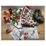 POPAS CHRISTMAS LINENS, DECORATIVE SANTA, BOOT,