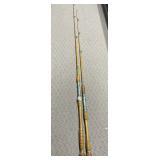 MONTAGUE VTG FISHING RODS, WOODEN HANDLES.