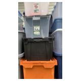 RUBBERMAID PLASTIC STORAGE TOTES, ASSORTED