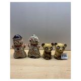 JAPANESE CERAMIC GINGERBREAD & BEAR SALT & PEPPER