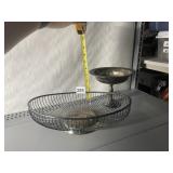 SILVESTRI METAL WIRE FRUIT BOWL, METAL PEDESTAL