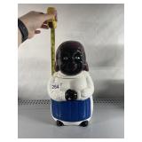 BLACK AMERICANA FIGURAL CERAMIC COOKIE JAR, BLUE