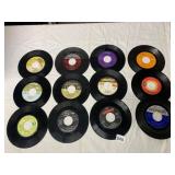 ASSORTED BRANDS 45 RPM VINYL RECORDS.