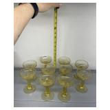 AMBER STEMWARE 2 WHITH DAMAGE
