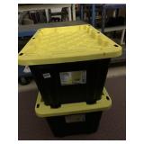 HDX 27 GALLON TOTES LIKE NEW CONDITON