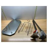 ASSORTED METAL ORGANIZERS, DRAWER SLIDES, WIRE