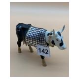 COWPARADE DISCO COW FIGURINE, MIRROR TILE