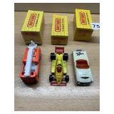 MATCHBOX DIE-CAST VEHICLES W/ BOXES (3): 
