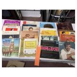 VTG VINYL RECORDS AND SHEET MUSIC, ASSORTED