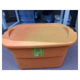 STERILITE 25 GALLON ULTRA LATCH TOTE, ORANGE,