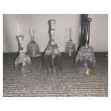 WATERFORD & CRYSTAL HAND BELLS, ASSORTED