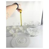 ASSORTED PRESSED GLASSWARE, STARBURST BOWLS,