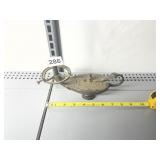 PATINATED METAL ORNATE OIL LAMP, GENIE STYLE W/