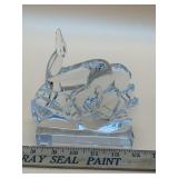 BACCARAT CRYSTAL SWAN FIGURINE, CLEAR ART GLASS.