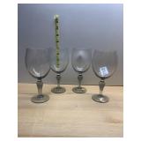 JOHANSFORS SWEDEN SMOKED GLASS GOBLETS.