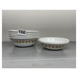 CORELLE BY CORNING VITRELLE GLASS BOWLS, GOLD