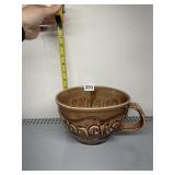MCCOY  - USA  HANDLED SERVING BOWL, EMBOSSED MADE