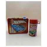 HOT WHEELS THERMOS VTG METAL LUNCHBOX, CAR