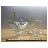 ANCHORGLASS VTG DESIGN PUNCH SET, CLEAR GLASS,