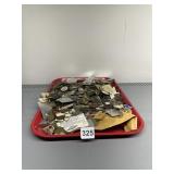 ASSORTED METAL KEYS AND KEY TAGS, PLASTIC