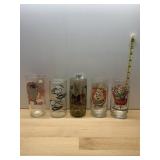 VTG CHARACTER GLASSES (5), BAGDASARIAN CHIPMUNKS,