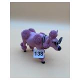 COWPARADE - FRENCH MOODLE FIGURINE, PINK RESIN,
