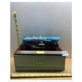 AVON BLUE COMET TRAIN ENGINE FIGURINE, METAL,