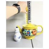 JAPANESE CERAMIC JUICER, YELLOW FLORAL