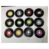 ASSORTED VTG 45 RPM VINYL RECORDS, MULTIPLE