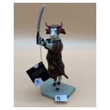 COWPARADE SAM-MOO-RAI FIGURINE, COW AS SAMURAI W/