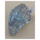 BACCARAT CRYSTAL FLUTED SEASHELL, ETCHED FRANCE.