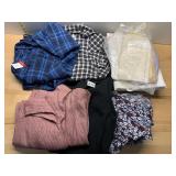 ASSORTED CLOTHING & FABRICS, ESPRIT & BIA BRANDS,