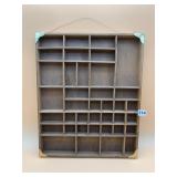 WOODEN MULTI-COMPARTMENT ORGANIZER TRAY, METAL