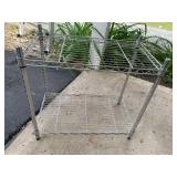 MULTI-PURPOSE RACK, CHROME WIRE SHELVING, 2-TIER,