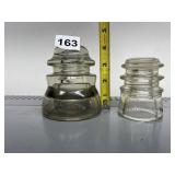 WHITALL TATUM GLASS INSULATORS, CLEAR, MODELS NO