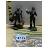 VTG JAPAN CAST IRON TRAIN LAYOUT FIGURES,