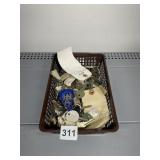 BASKET OF ASSORTED KEYS,  INCL. ALFA ROMEO KEY.