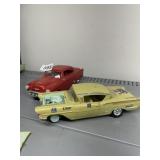 VINTAGE MODEL CARS, RED CLASSIC STYLE, YELLOW
