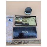 W. GERMANY MOUSTACHE GROOMING SET, TORTOISESHELL