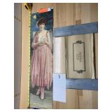 VTG MAXFIELD PARRISH ART CALENDAR, 1927, EDISON