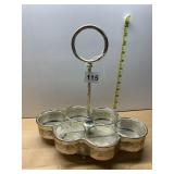 EMPIRE SILVER CO. SILVER ON COPPER CRUET HOLDER,