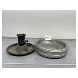 RUSTIC CAST IRON CANDLESTICK, METAL "CHEMINS DE