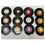 ASSORTED VTG 45 RPM VINYL RECORDS (12), VARIOUS