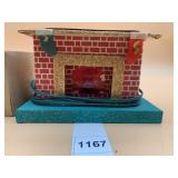 VTG JAPANESE CHRISTMAS FIREPLACE DECORATION,