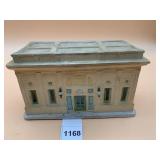 CERAMIC ARCHITECTURAL BUILDING MODEL, CLOCK